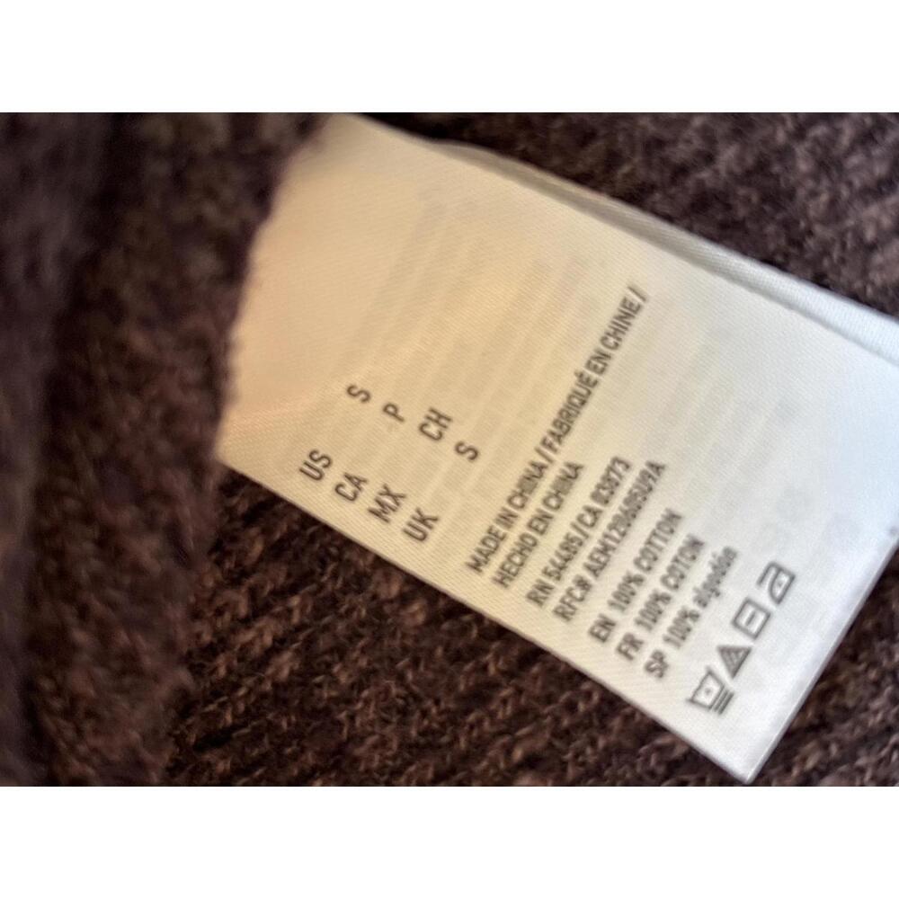 American Eagle Women's Plum Button-Up Cotton Cardigan Sweater Size S - Picture 3 of 3